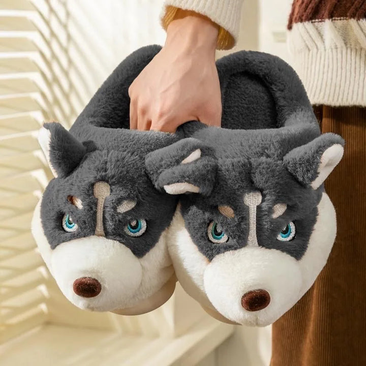 Słodkie pantofle damskie Husky – Novi-Jasnoszary Niski-36-37-Trend Polska