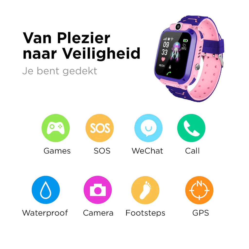 Smartwatch dla Dzieci z Monitoringiem - SafeScout-Różowy-Trend Polska