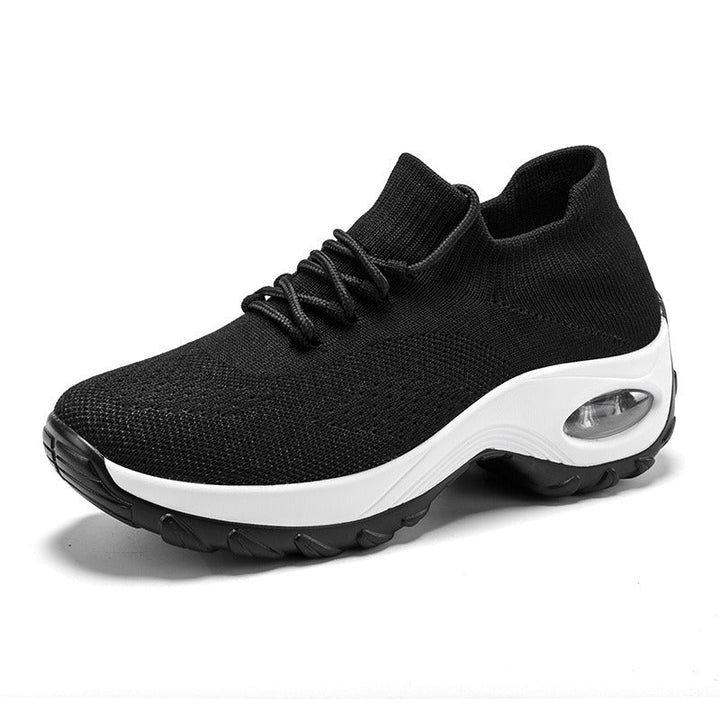 Sneakers dla kobiet z ulgą w bólu - ComfortMax-Czarny/biały-35-Trend Polska