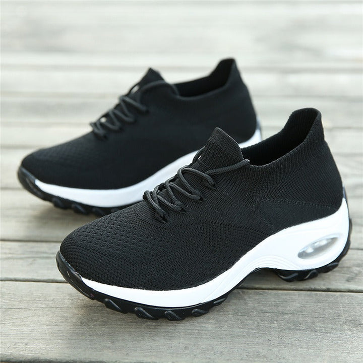Sneakers dla kobiet z ulgą w bólu - ComfortMax-Czarny-34-Trend Polska