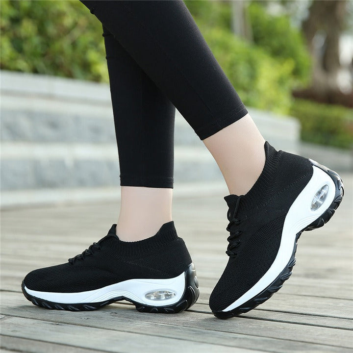 Sneakers dla kobiet z ulgą w bólu - ComfortMax-Czarny-34-Trend Polska