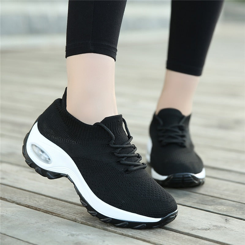 Sneakers dla kobiet z ulgą w bólu - ComfortMax-Czarny-34-Trend Polska
