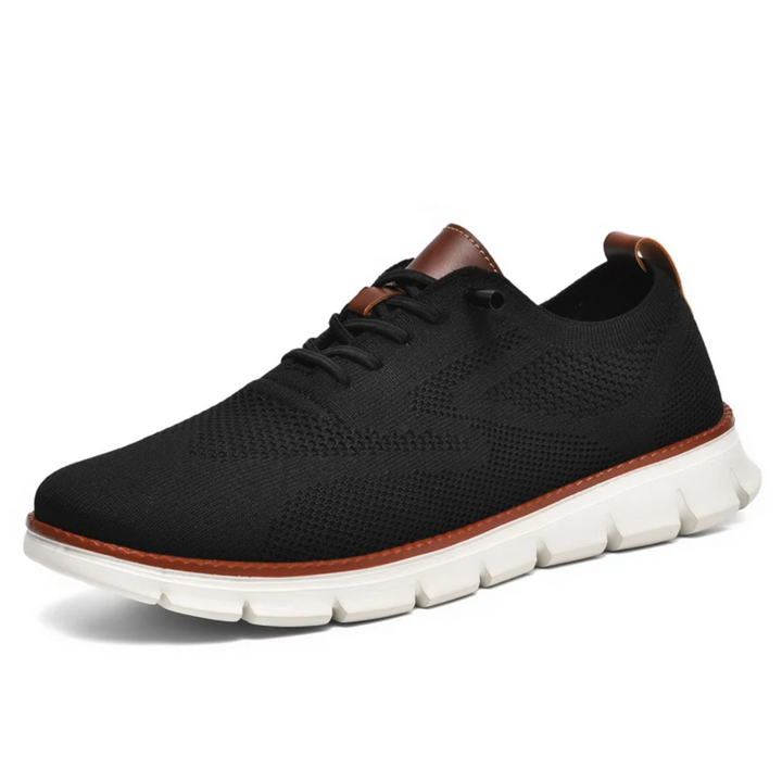 Sneakers męskie ortopedyczne z dzianiny – Bram-Czarny-39-Trend Polska