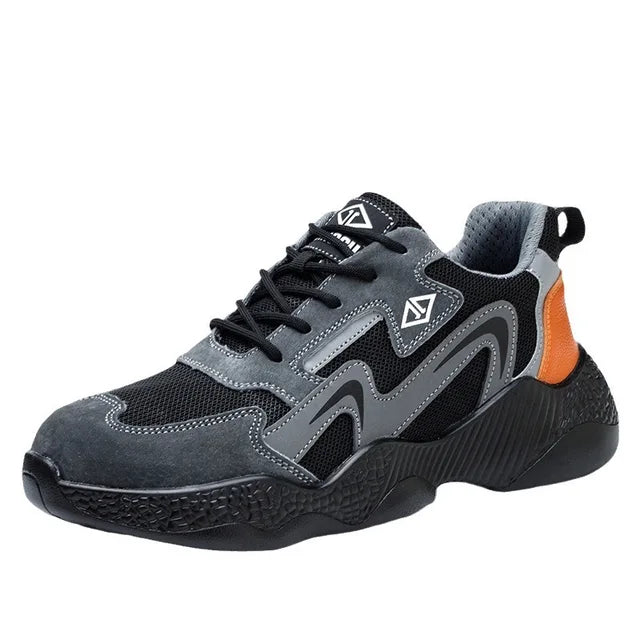 Sneakers ortopedyczne - MaxProtect-801-czarny-szary-38-Trend Polska