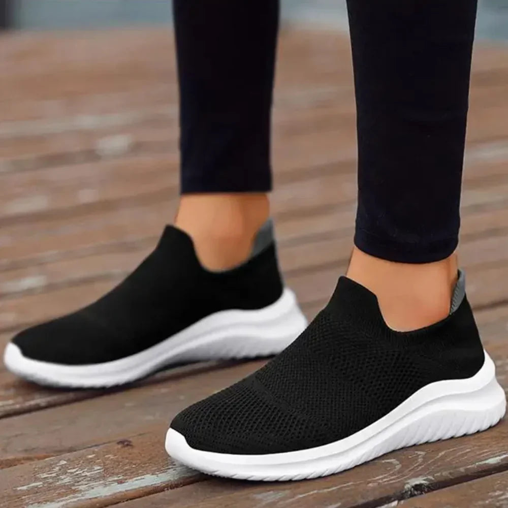 Sneakers ortopedyczne na wsiadanie | Ostateczny komfort | Stylowe i wspierające-35-Czarnobiały-Trend Polska