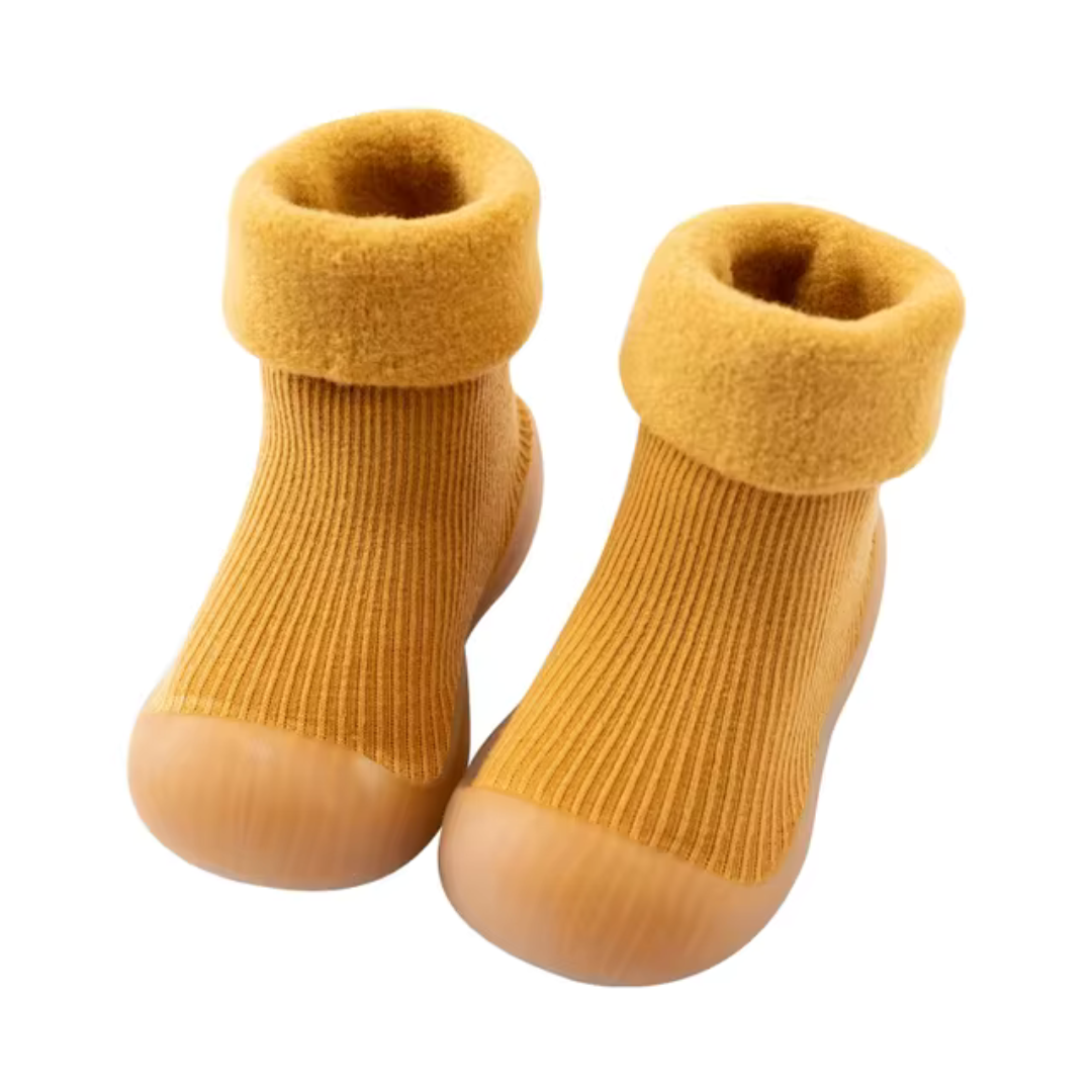 SnugSteps – Wygodne Skarpetki Antypoślizgowe dla Dzieci-Okerżółty-18-19 (11.5 cm)-Trend Polska