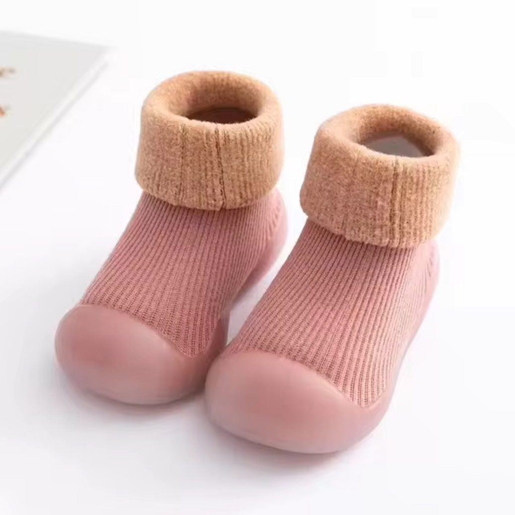 SnugSteps – Wygodne Skarpetki Antypoślizgowe dla Dzieci-Stary Różowy-18-19 (11.5 cm)-Trend Polska