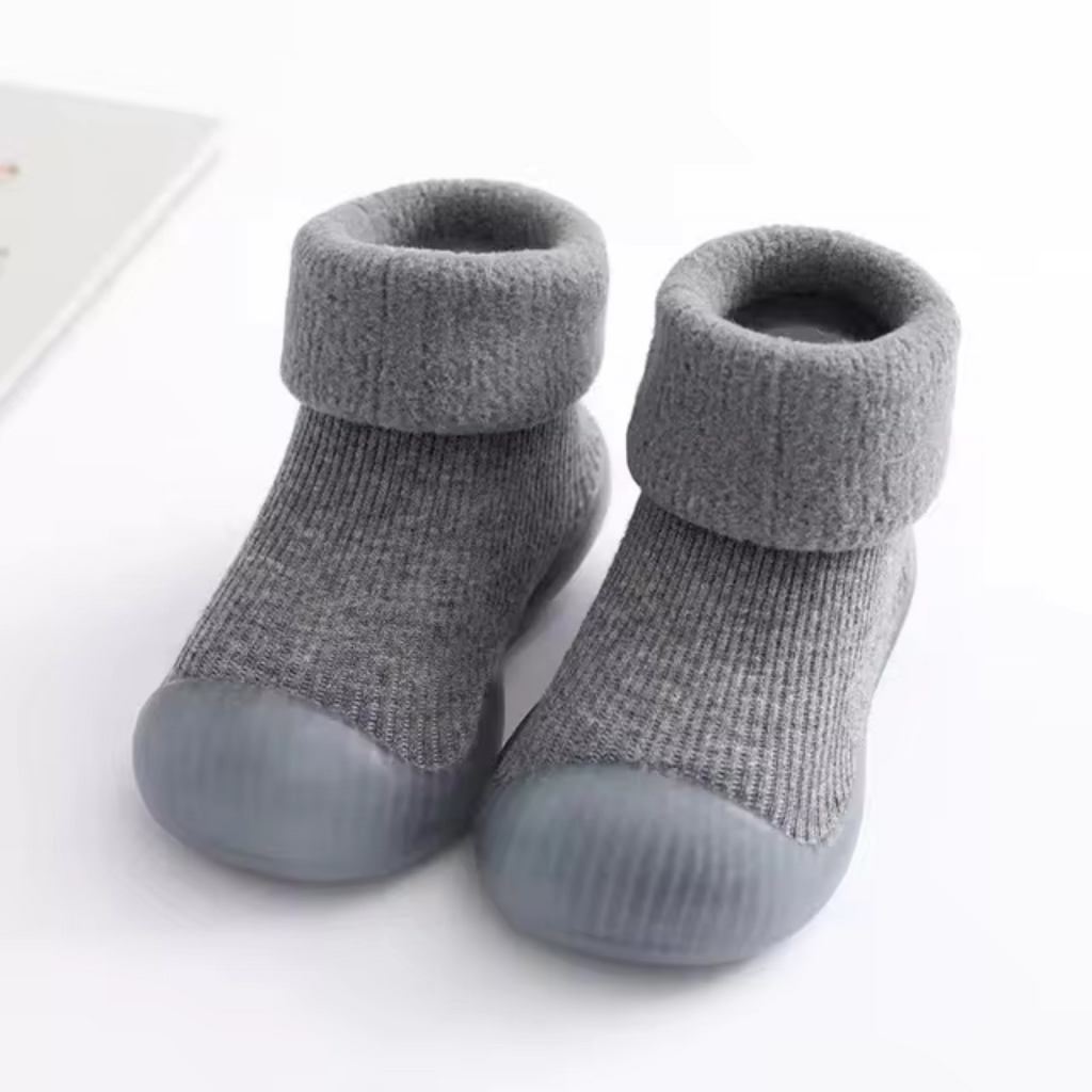 SnugSteps – Wygodne Skarpetki Antypoślizgowe dla Dzieci-Szary-18-19 (11.5 cm)-Trend Polska