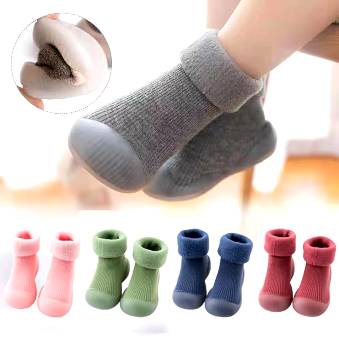 SnugSteps – Wygodne Skarpetki Antypoślizgowe dla Dzieci-Szary-18-19 (11.5 cm)-Trend Polska