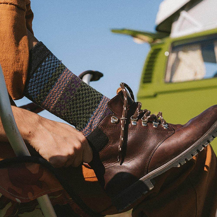 Zestaw 4 par skarpet w stylu vintage - Nordlicht