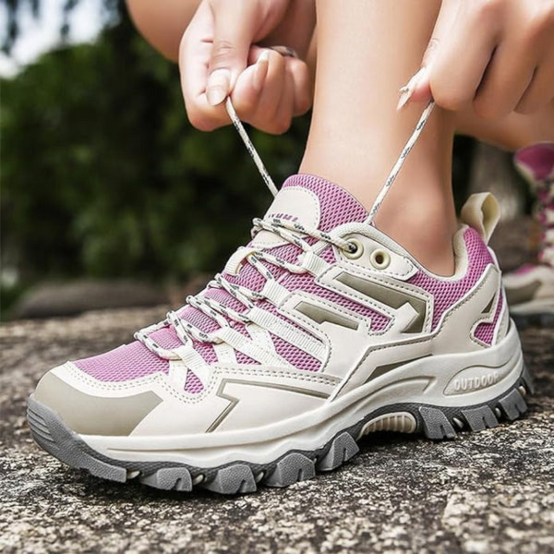 Solidne damskie buty do wędrówek - TerraTrail-Purpurowy szary-36-Trend Polska