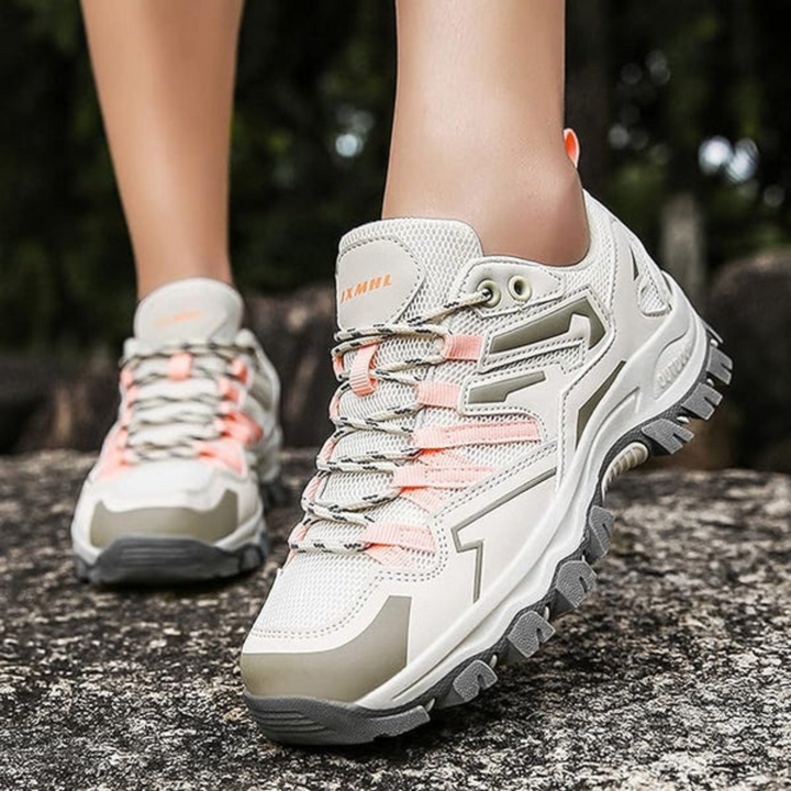 Solidne damskie buty do wędrówek - TerraTrail-Różowy szary-36-Trend Polska