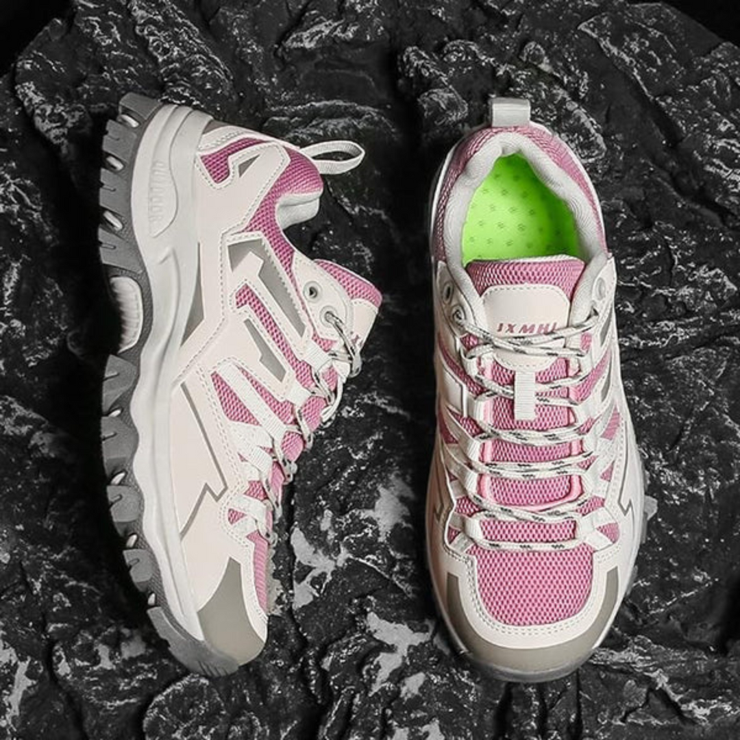 Solidne damskie buty do wędrówek - TerraTrail-Purpurowy szary-36-Trend Polska