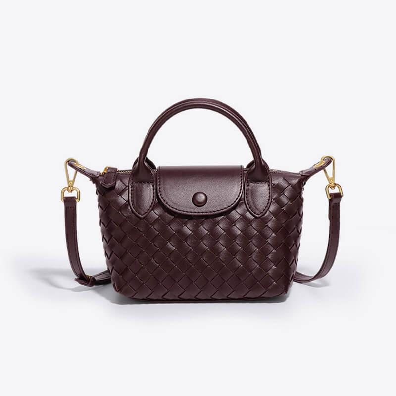 Spleciona Mini Torebka - Elena-Bordeaux czerwień-Trend Polska