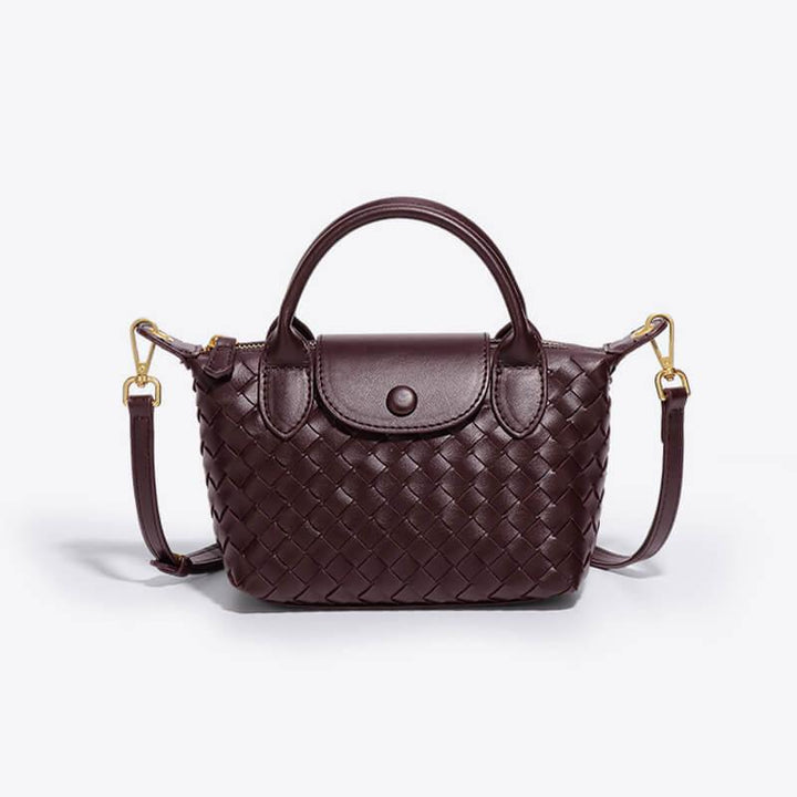 Spleciona Mini Torebka - Elena-Bordeaux czerwień-Trend Polska