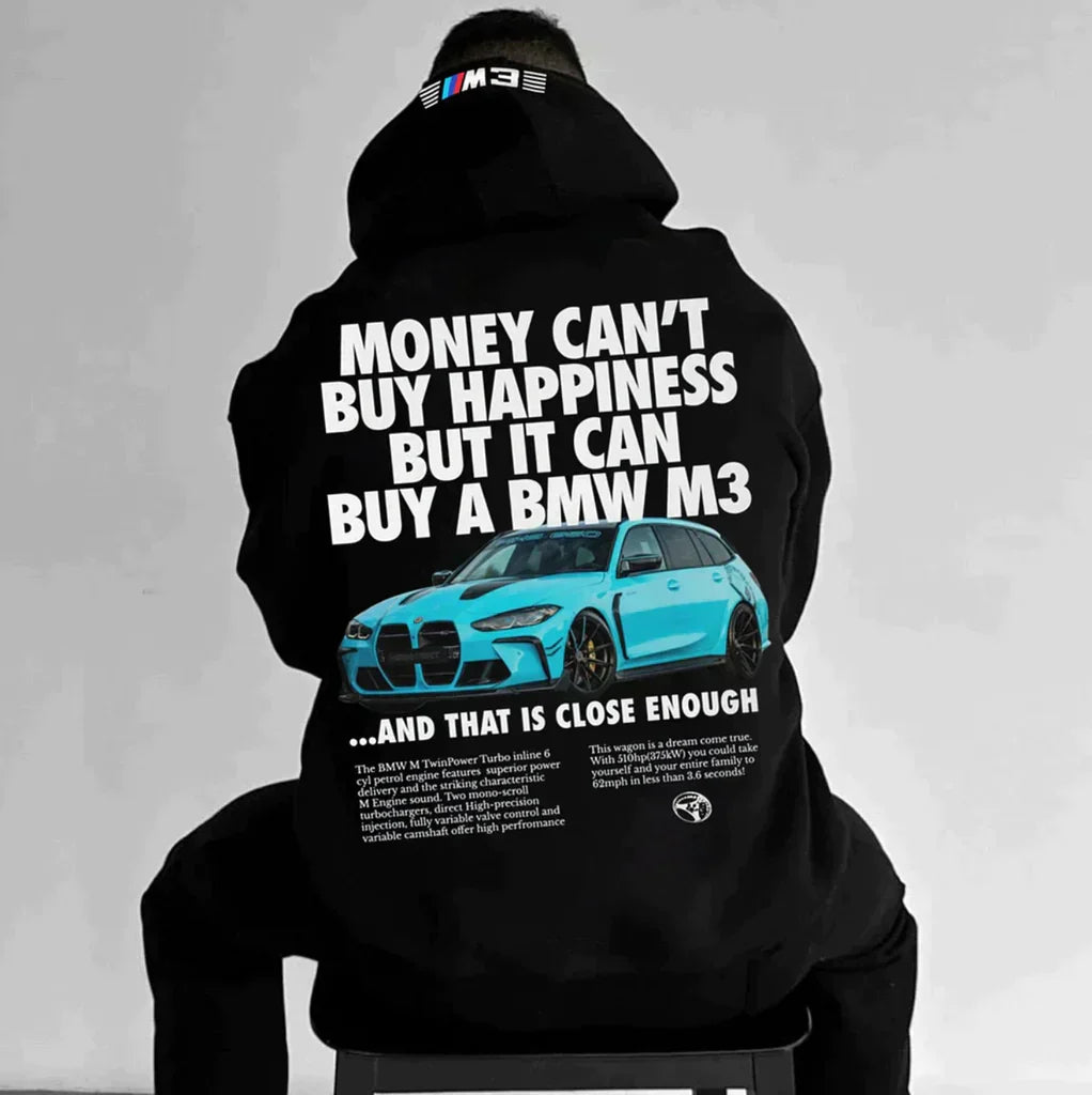 Sportowa bluza z kapturem Racing - Max-Czarny B-S-Trend Polska