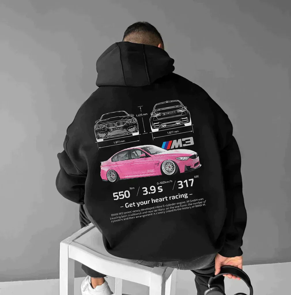 Sportowa bluza z kapturem Racing - Max-Czarny-S-Trend Polska