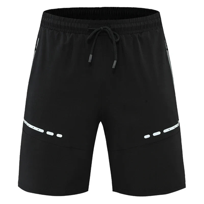 Sportowe i stylowe slim-fit szorty treningowe z kieszeniami na zamek błyskawiczny – Kian-Czarny-S-Trend Polska