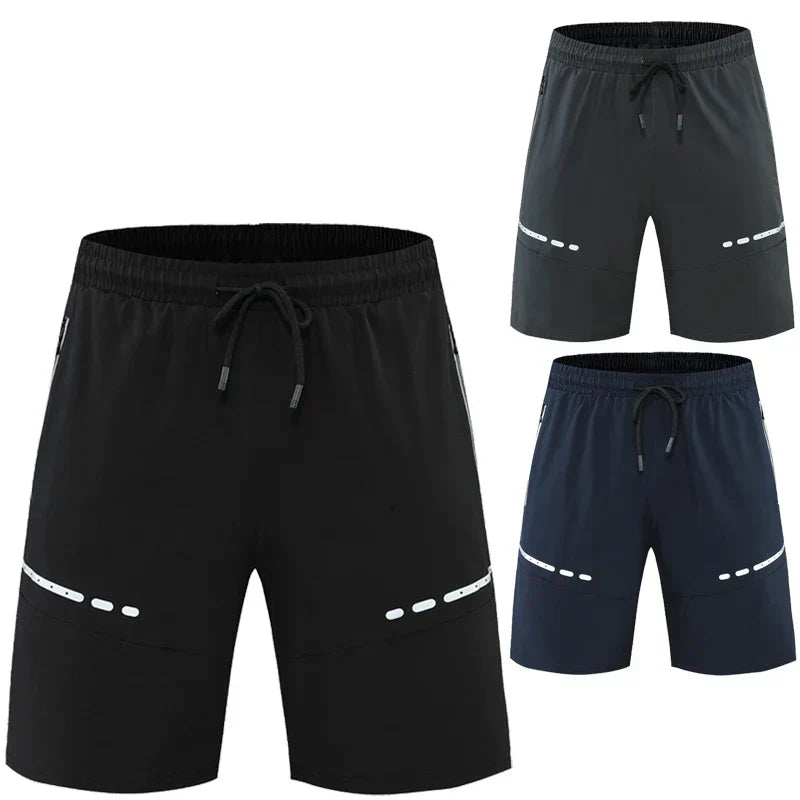 Sportowe i stylowe slim-fit szorty treningowe z kieszeniami na zamek błyskawiczny – Kian-Czarny-S-Trend Polska