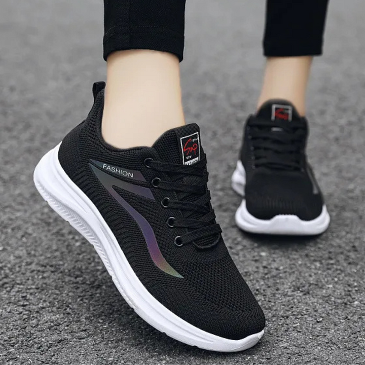Sportowe ortopedyczne damskie buty do chodzenia - FitWalk-36-Czarny-Trend Polska