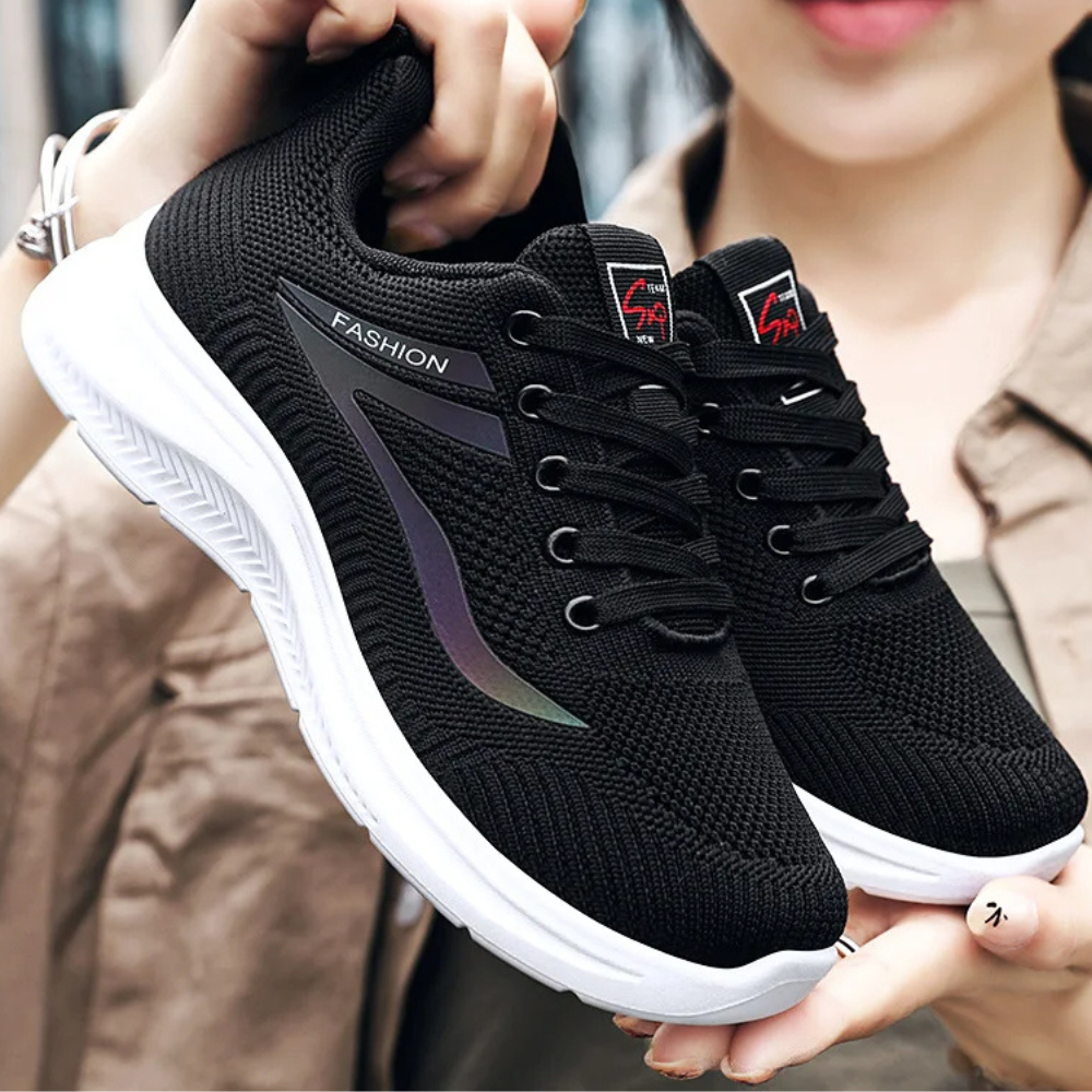 Sportowe ortopedyczne damskie buty do chodzenia - FitWalk-36-Czarny-Trend Polska