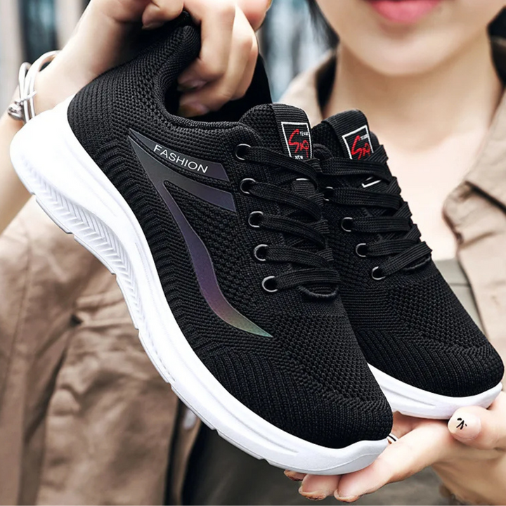 Sportowe ortopedyczne damskie buty do chodzenia - FitWalk-36-Czarny-Trend Polska