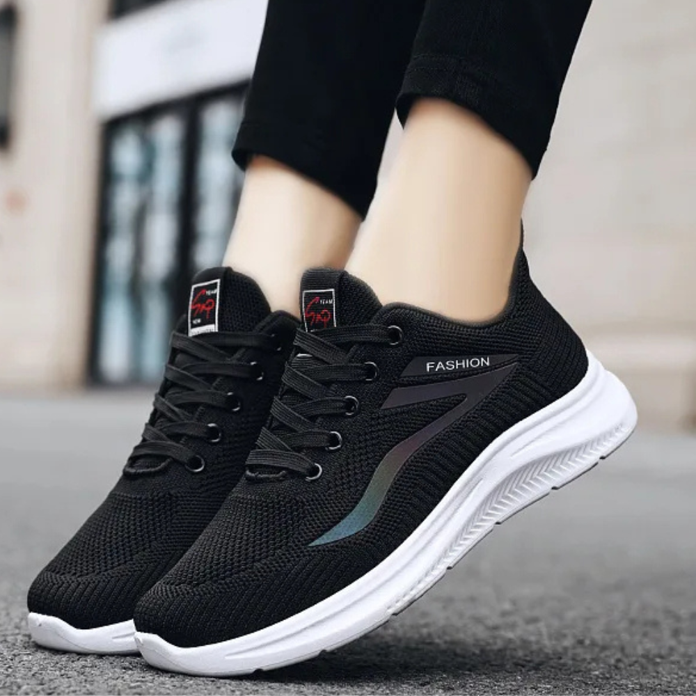 Sportowe ortopedyczne damskie buty do chodzenia - FitWalk-36-Czarny-Trend Polska