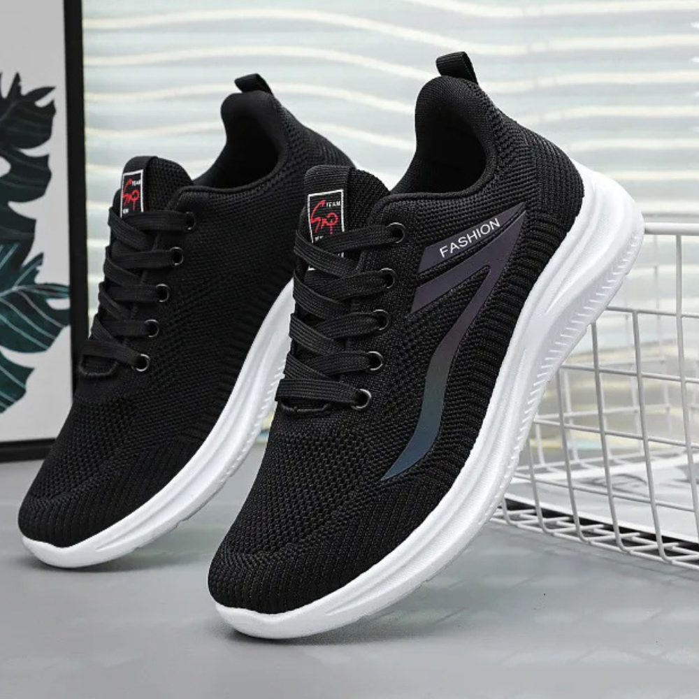 Sportowe ortopedyczne damskie buty do chodzenia - FitWalk-36-Czarny-Trend Polska