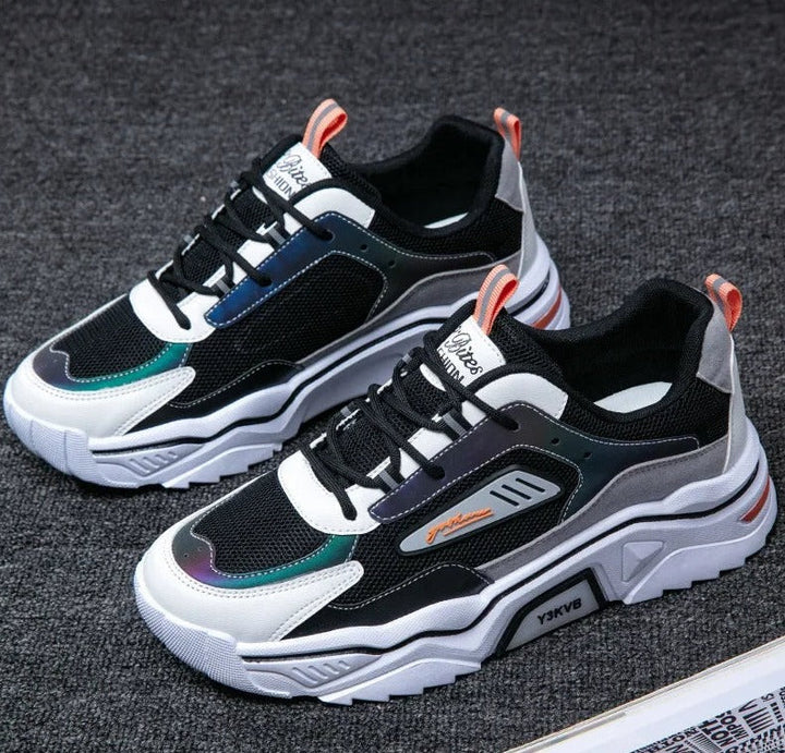Sportowe sneakersy - StrideFlex-39-Czarny zielony-Trend Polska