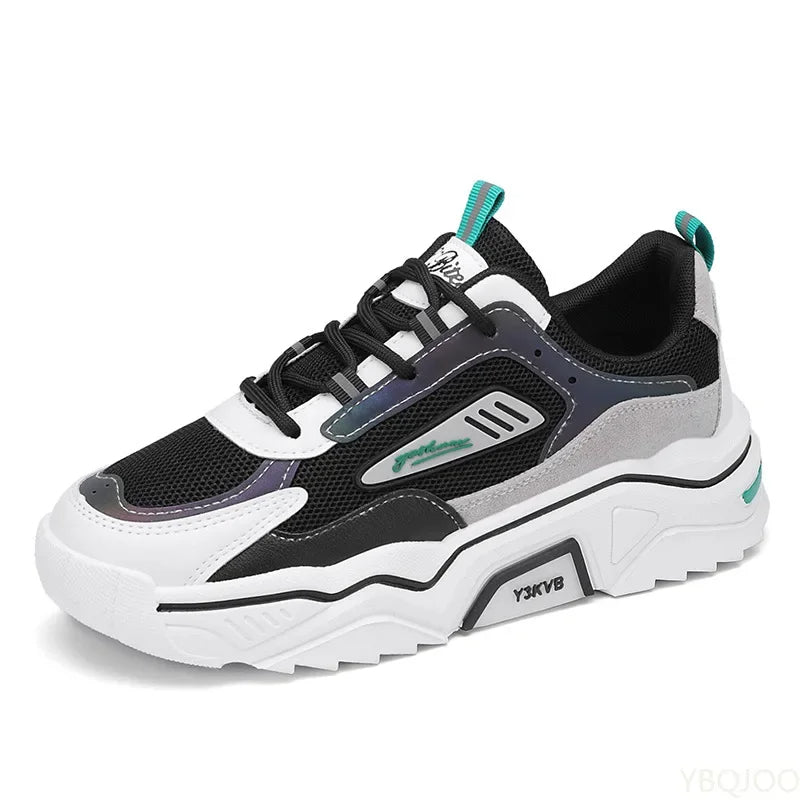 Sportowe sneakersy - StrideFlex-39-Czarny zielony-Trend Polska