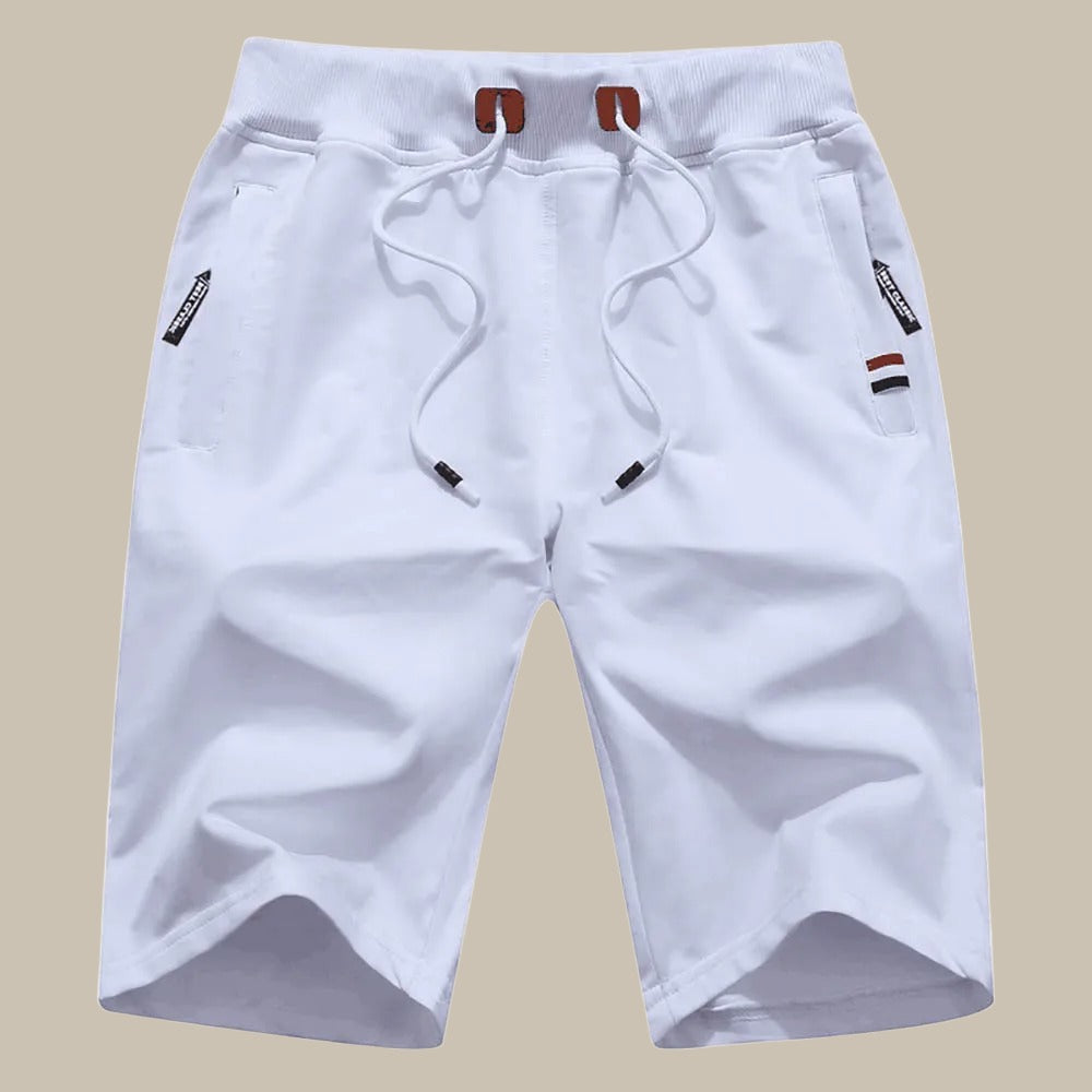 Sportowe Spodenki Męskie | HUGO Casual Krótkie Spodnie-Biały-M-Trend Polska