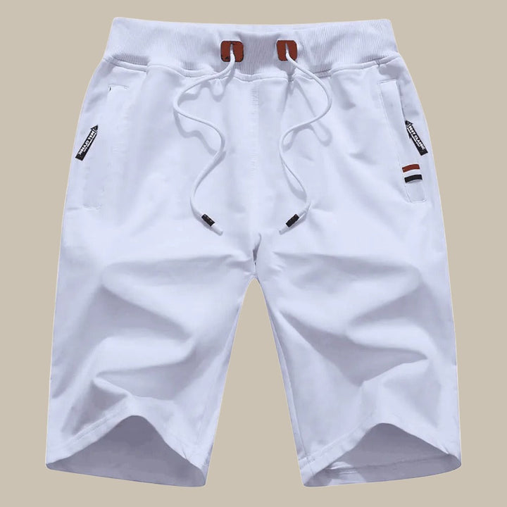 Sportowe Spodenki Męskie | HUGO Casual Krótkie Spodnie-Biały-M-Trend Polska