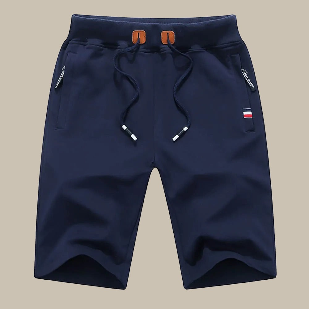 Sportowe Spodenki Męskie | HUGO Casual Krótkie Spodnie-morski niebieski-M-Trend Polska