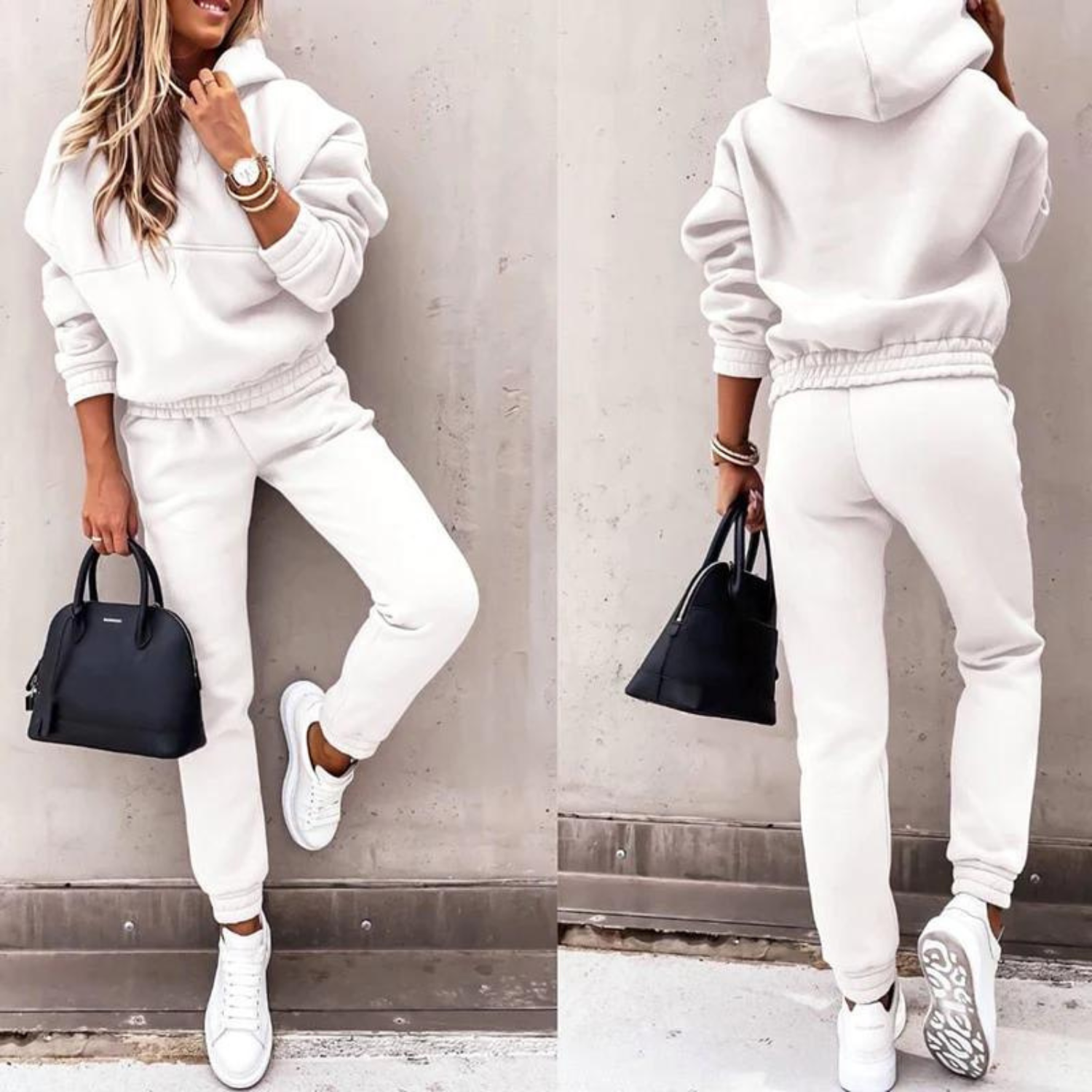 Sportowy dres dla kobiet - Maria-Biały-S-Trend Polska