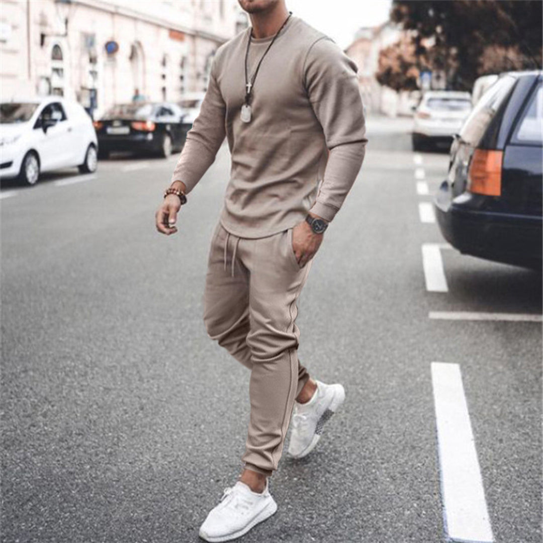 Sportowy dres męski - Marco-Khaki-S-Trend Polska