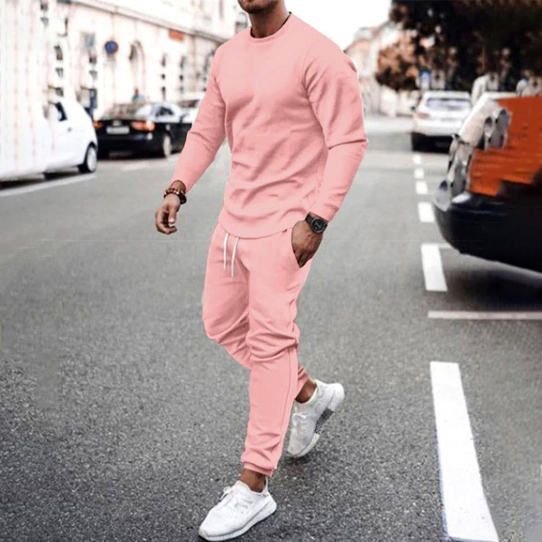 Sportowy dres męski - Marco-Różowy-S-Trend Polska