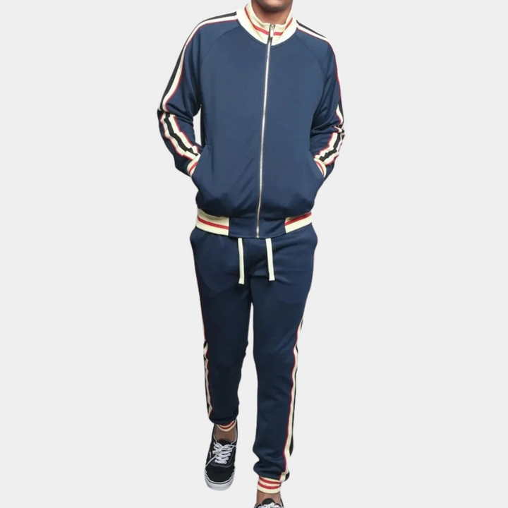 Sportowy dres męski - Santino-ciemnoniebieski-S-Trend Polska