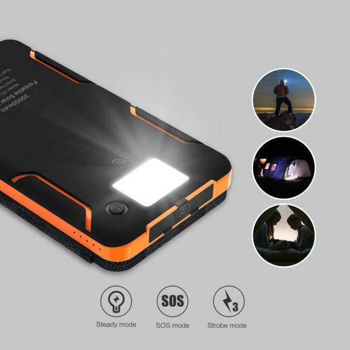 Powerbank solarna z 4 panelami i 3 wyjściami USB – SunCore