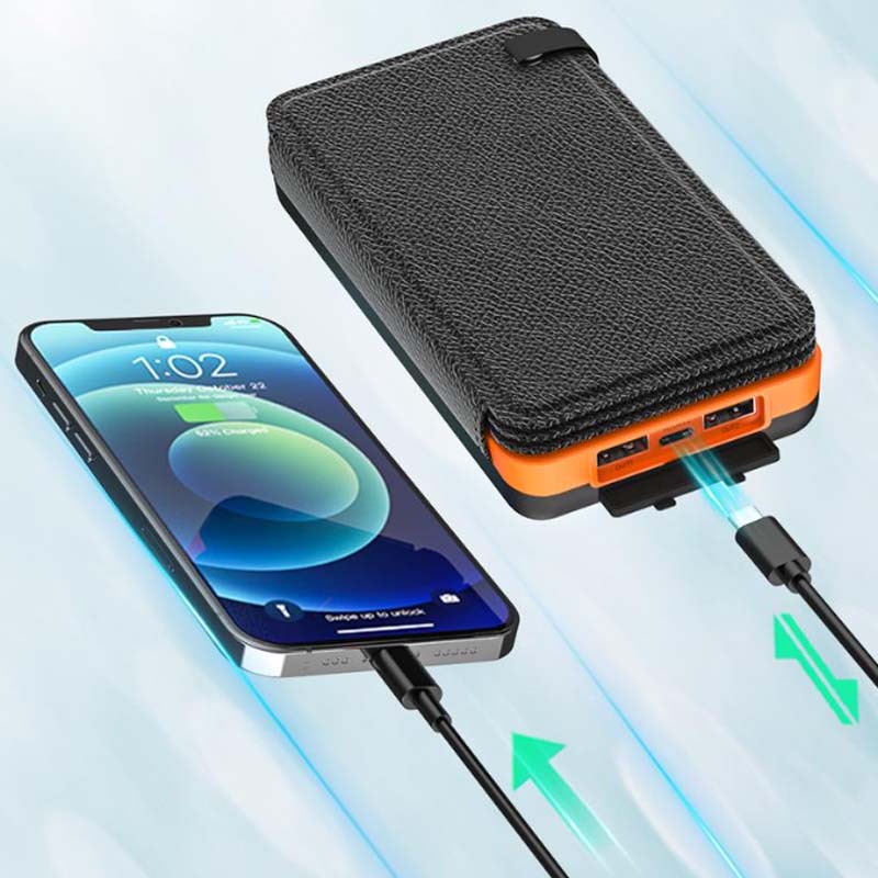 Powerbank solarna z 4 panelami i 3 wyjściami USB – SunCore