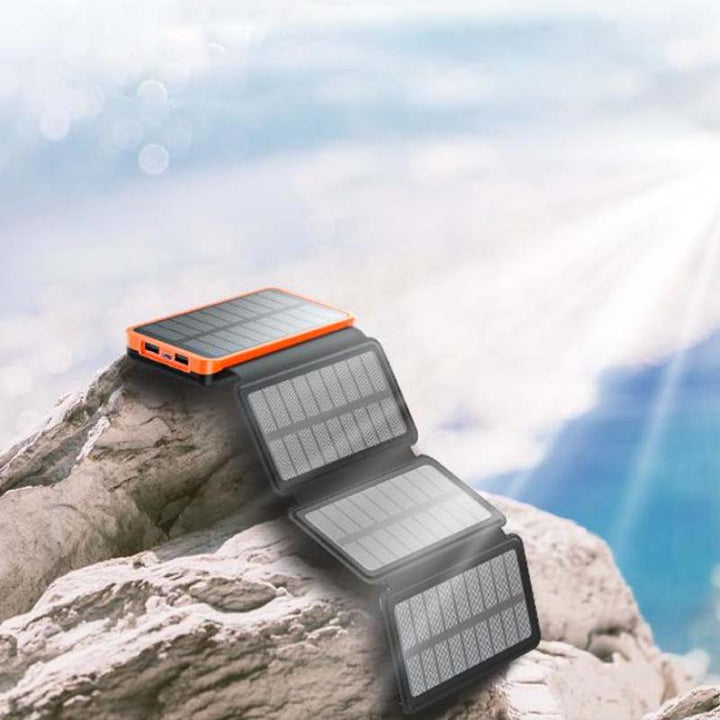 Powerbank solarna z 4 panelami i 3 wyjściami USB – SunCore