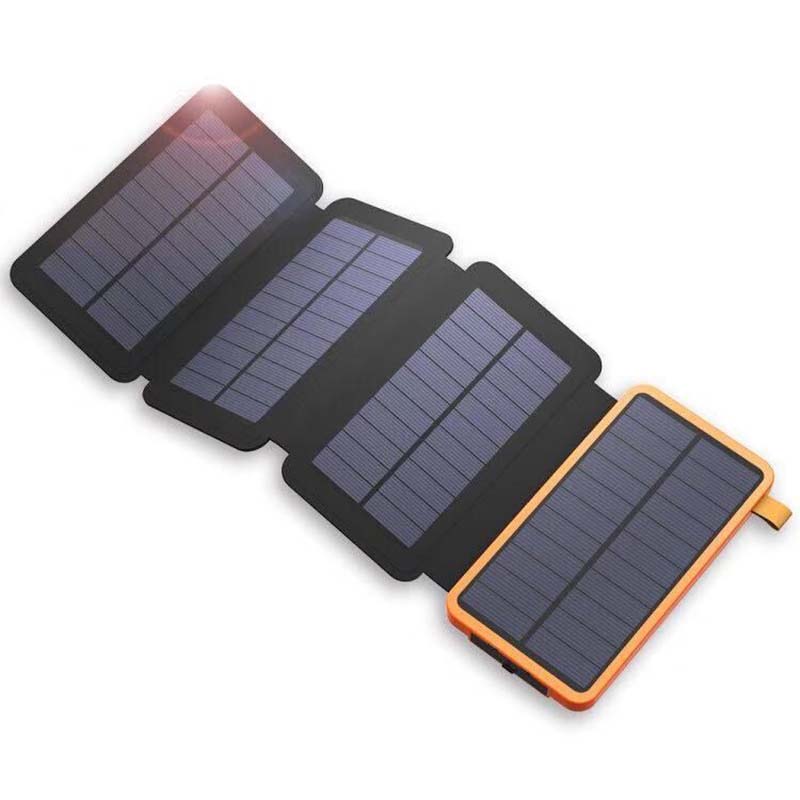 Powerbank solarna z 4 panelami i 3 wyjściami USB – SunCore