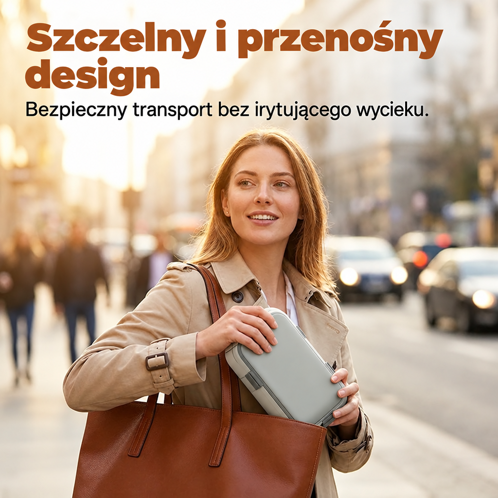 Elektryczny, bezprzewodowy lunchbox z funkcją samonagrzewania i wkładem ze stali nierdzewnej