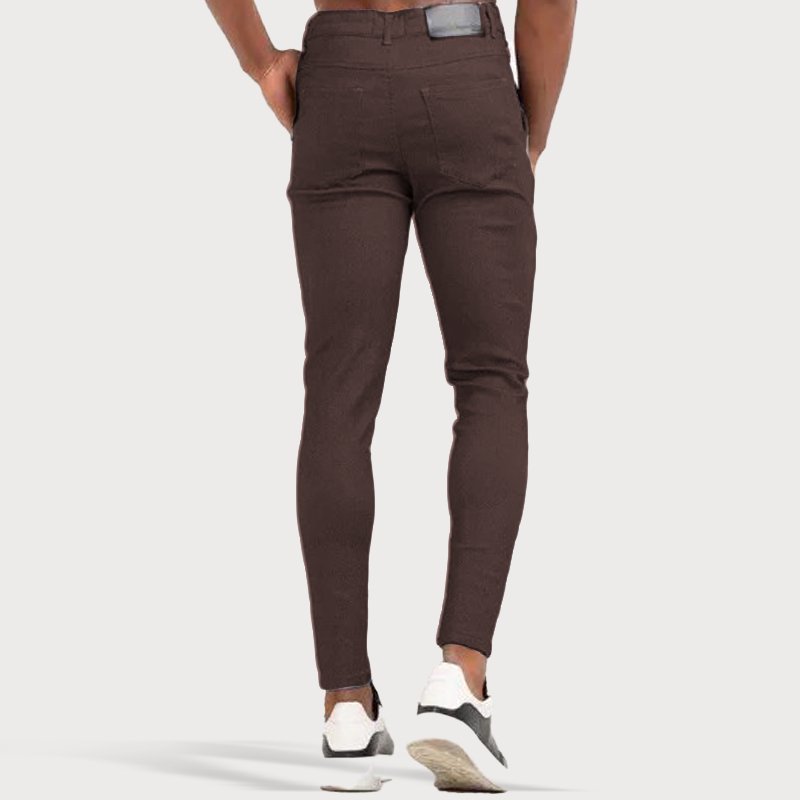 Stretch Męska Spodnie - Oliver-Krem-28-Trend Polska