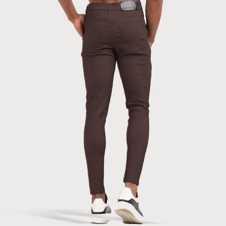 Stretch Męska Spodnie - Oliver-Krem-28-Trend Polska