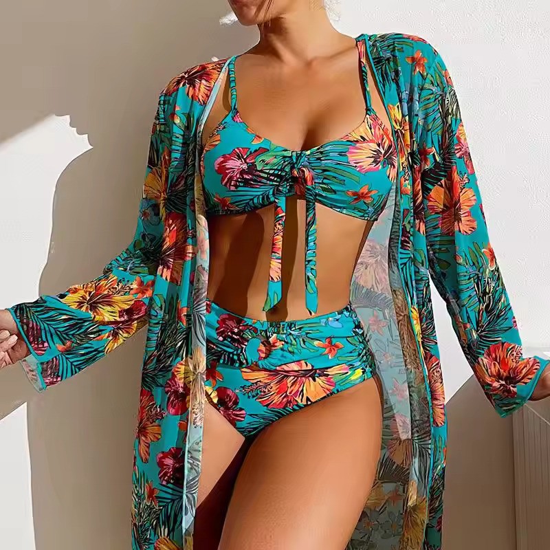 Strój kąpielowy z wysokim stanem i przykryciem – Amira-Turkusowy-XS-Trend Polska