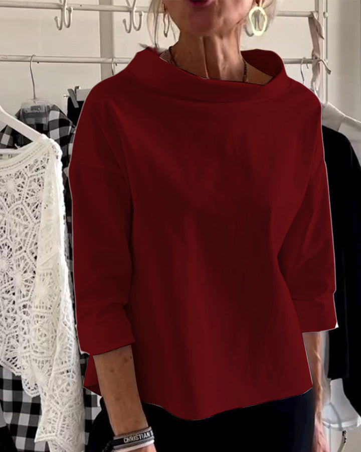 Stylowa bluzka damska - Livia-Bordeaux-S-Trend Polska