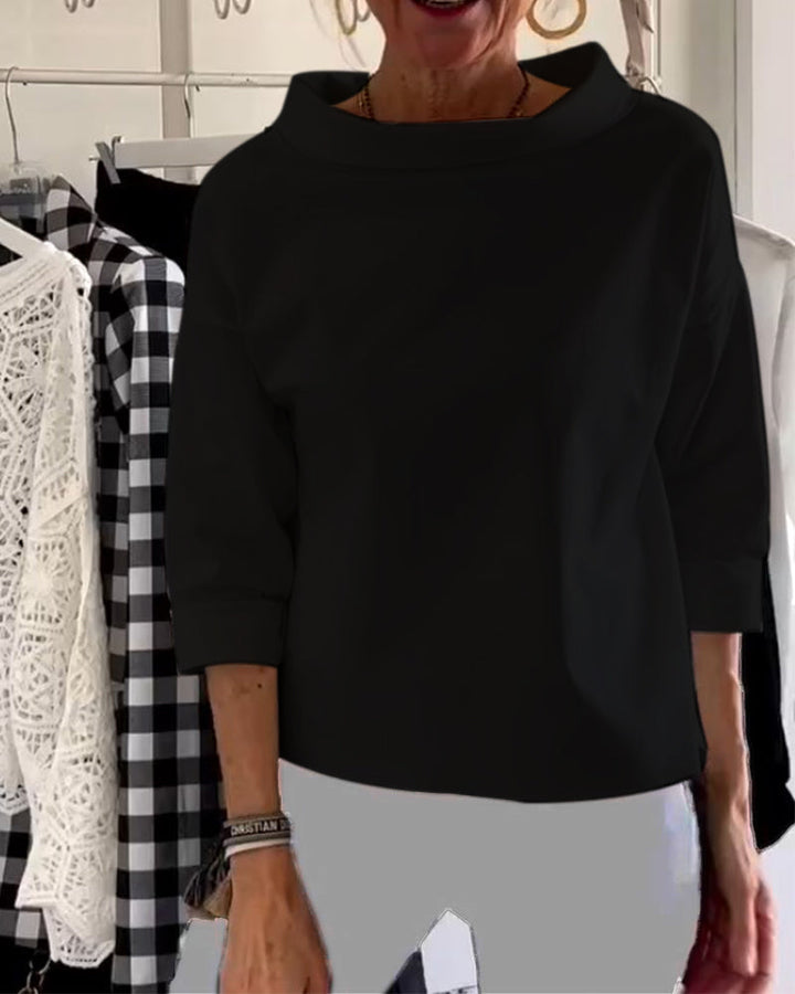 Stylowa bluzka damska - Livia-Czarny-S-Trend Polska