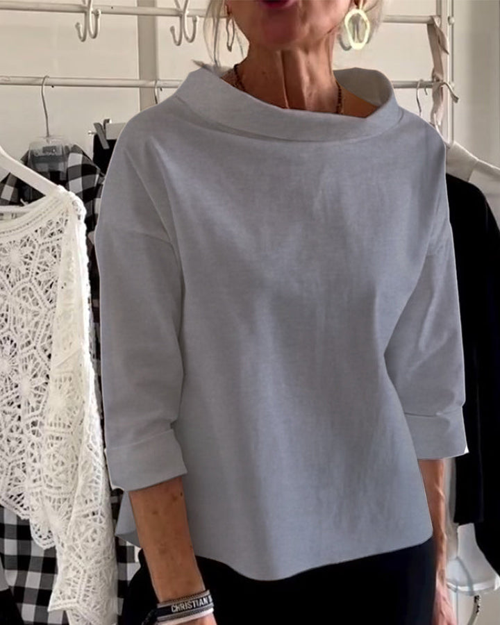 Stylowa bluzka damska - Livia-Szary-S-Trend Polska