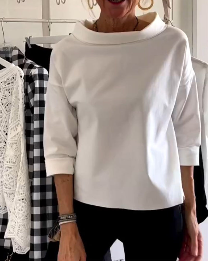 Stylowa bluzka damska - Livia-Biały-S-Trend Polska