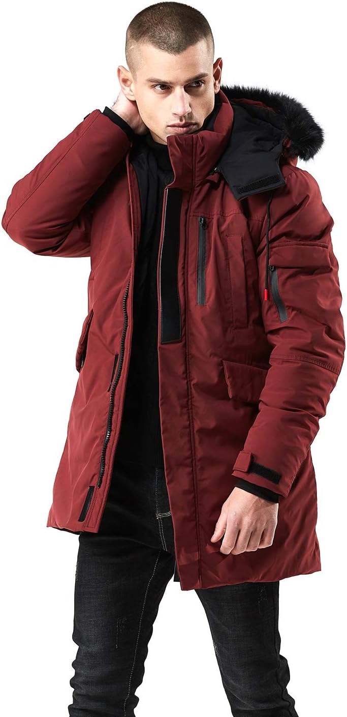 Stylowa Ciepła Zimowa Kurtka - Jacky-Bordeaux czerwień-S-Trend Polska